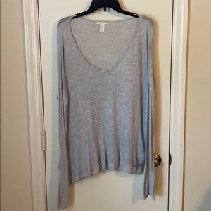 Thin grey long sleeve shirt size M